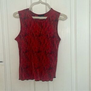 Red Sleeveless Women's Top